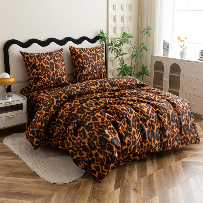 posciel 140x200 100% bawelna panterka cętki cottonmarket dwie poszewki premium cotton dobra jakosc