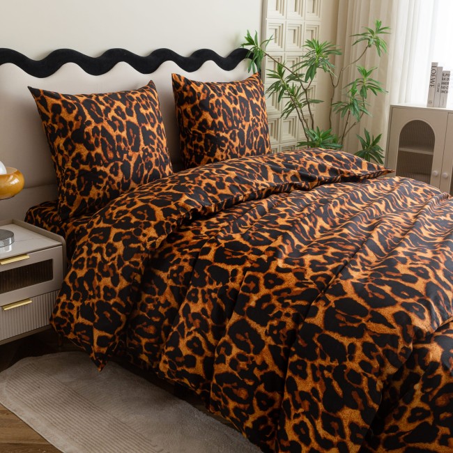 posciel 140x200 100% bawelna panterka cętki cottonmarket dwie poszewki premium cotton dobra jakosc