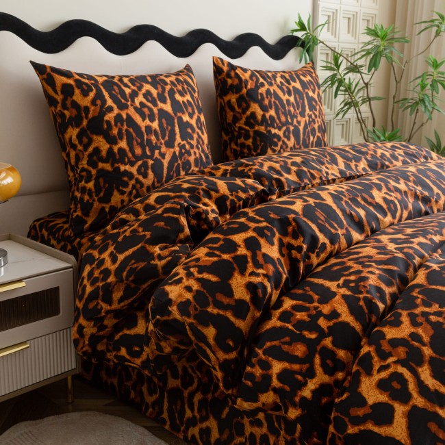 posciel 140x200 100% bawelna panterka cętki cottonmarket dwie poszewki premium cotton dobra jakosc
