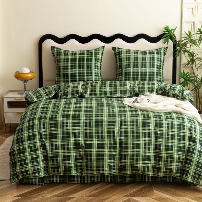 posciel 160x200 100% bawelna krata cottonmarket dwie poszewki premium cotton dobra jakosc