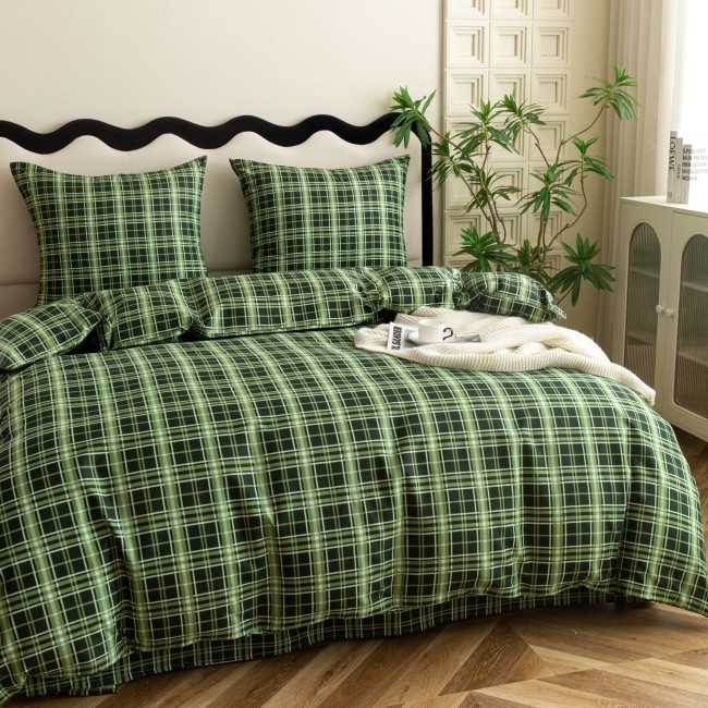 posciel 160x200 100% bawelna krata cottonmarket dwie poszewki premium cotton dobra jakosc