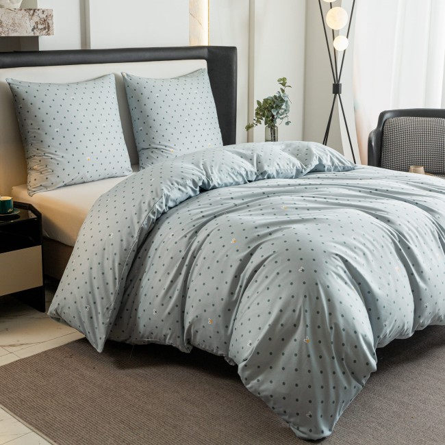 posciel 200x200 100% bawelna kropki groszki serce cottonmarket dwie poszewki premium cotton dobra jakosc