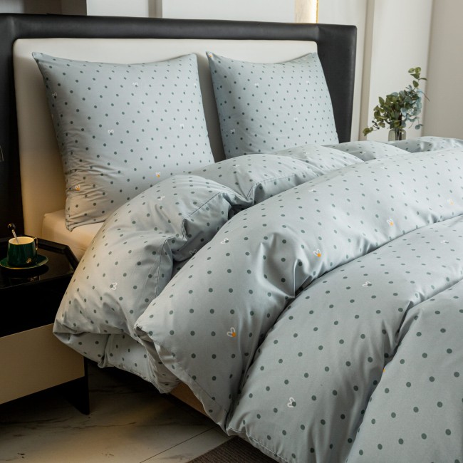 posciel 200x200 100% bawelna kropki groszki serce cottonmarket dwie poszewki premium cotton dobra jakosc