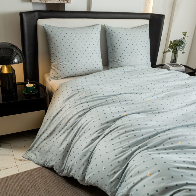 posciel 200x200 100% bawelna kropki groszki serce cottonmarket dwie poszewki premium cotton dobra jakosc