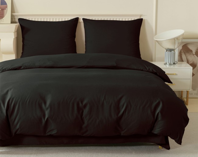 posciel 200x200 100% bawelna czarna cottonmarket dwie poszewki premium cotton dobra jakosc