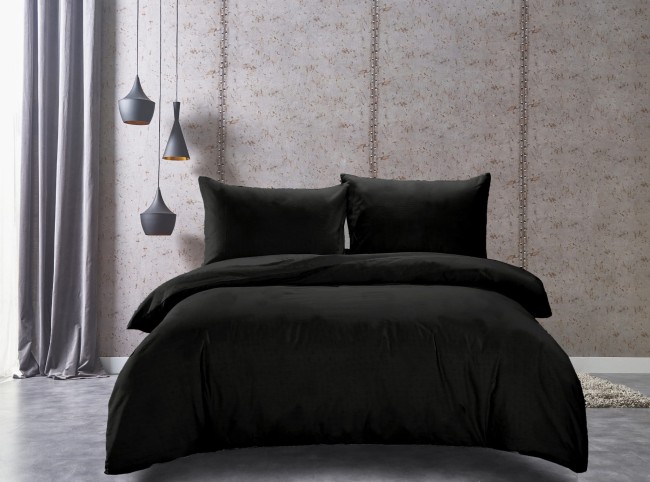 posciel 200x200 100% bawelna czarna cottonmarket dwie poszewki premium cotton dobra jakosc