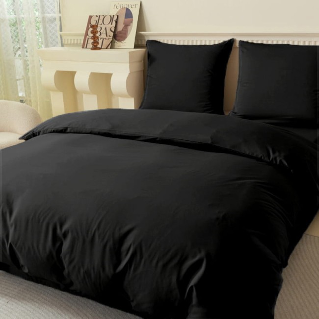 posciel 200x200 100% bawelna czarna cottonmarket dwie poszewki premium cotton dobra jakosc