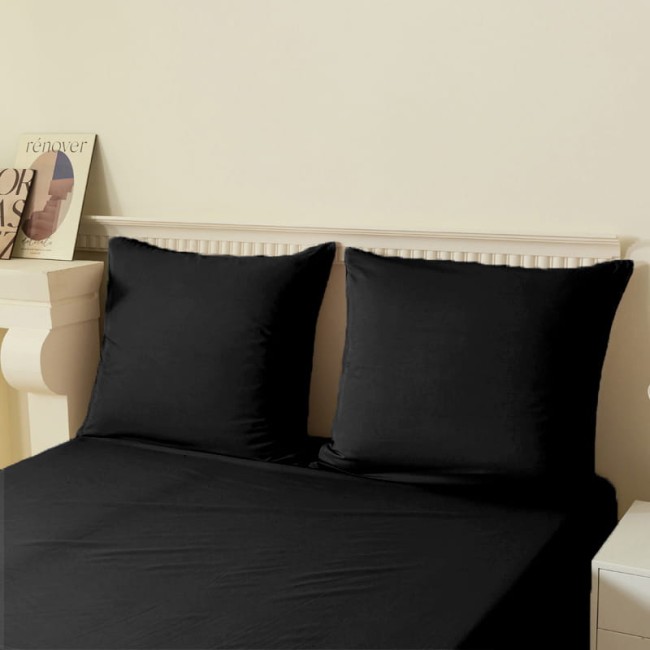 posciel 200x200 100% bawelna czarna cottonmarket dwie poszewki premium cotton dobra jakosc