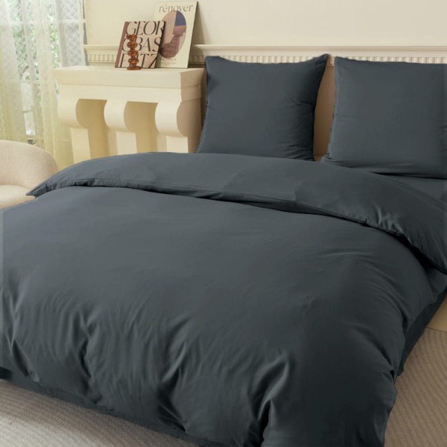 posciel 200x200 100% bawelna szara cottonmarket dwie poszewki premium cotton dobra jakosc