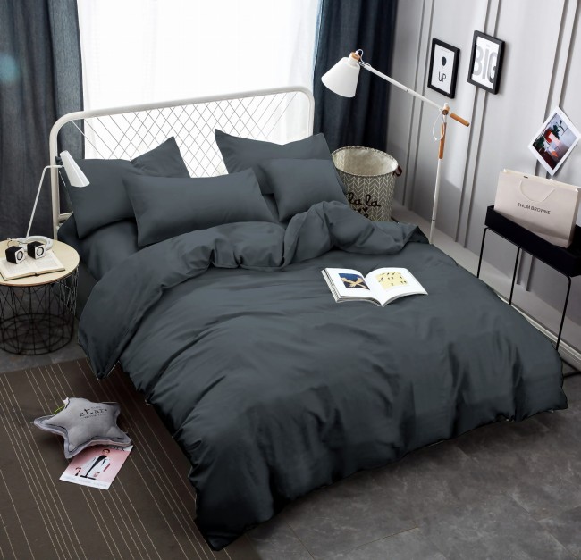 posciel 200x200 100% bawelna szara cottonmarket dwie poszewki premium cotton dobra jakosc