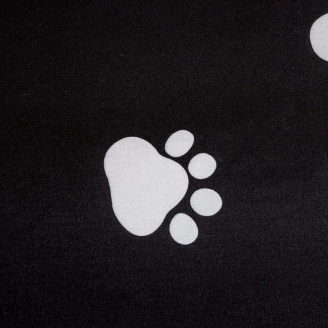 POSCIEL BAWELNIANA 140x200 CZARNA DLA DZIECI LAPKI PSA   BAWELNA COTTON MARKET SUPER JAKOSC