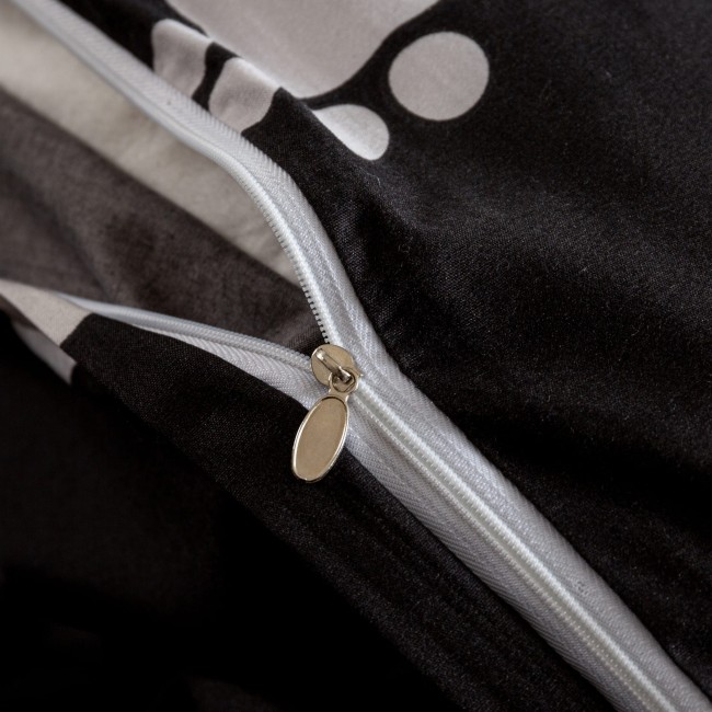 POSCIEL BAWELNIANA 140x200 CZARNA DLA DZIECI LAPKI PSA   BAWELNA COTTON MARKET SUPER JAKOSC