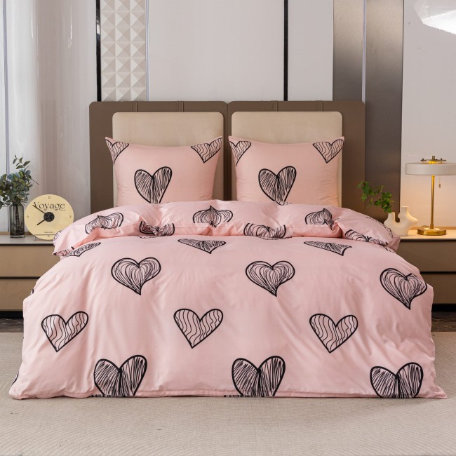 Komplet Poscieli Dwuosobowej Serduszka 2 200x200 z 2 Poszewkami 70x80 bawelna 100%  serce super jakosc