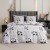 Komplet Poscieli Dwuosobowej Panda  200x200 z 2 Poszewkami 70x80 bawelna bawelniana 100% panda bialo czarna