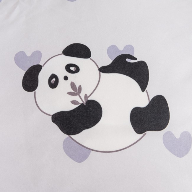 Komplet Poscieli Dwuosobowej Panda  detal-nadruku-z-pandy-na-poscieli-zblizenie