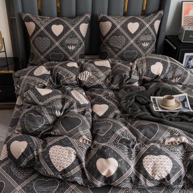 posciel-160x200-ciemnoszara-kolorowe-serca-geometryczna.jpg