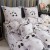 Komplet Poscieli Dwuosobowej Panda 160x200 z 2 Poszewkami 70x80 bawelna 100% bawelniana szara zwierzatka