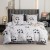 Komplet Poscieli Dwuosobowej Panda  220x200 z 2 Poszewkami 70x80 bawelna bawelniana 100% panda bialo czarna