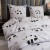 Komplet Poscieli Dwuosobowej Panda  220x200 z 2 Poszewkami 70x80 bawelna bawelniana 100% panda bialo czarna