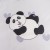 Komplet Poscieli Dwuosobowej Panda  220x200 z 2 Poszewkami 70x80 bawelna bawelniana 100% panda bialo czarna