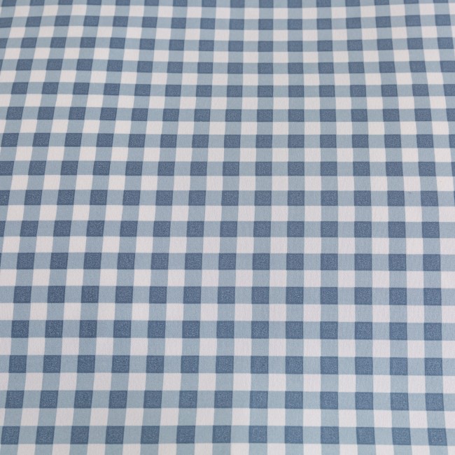 Nowoczesna klasyka w Twojej sypialni. Poczuj świeżość poranka każdej nocy z kompletem w błękitną kratę (160x200 cm + 2x 70x80 cm)