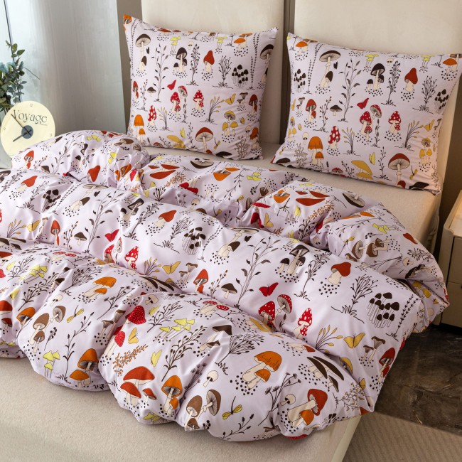 Komplet Poscieli Dwuosobowej grzybki 160x200 z 2 Poszewkami 70x80 bawelna 100% super jakosc , cotton market las