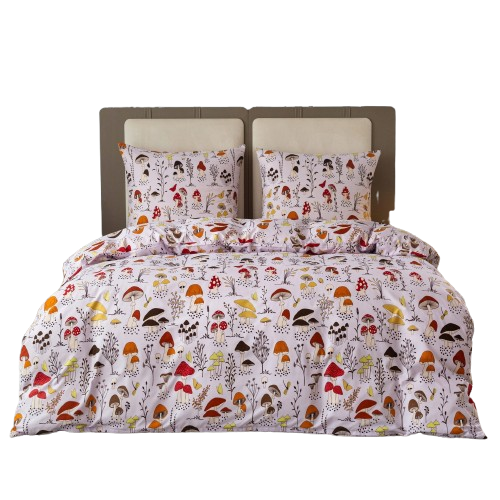 Komplet Poscieli Dwuosobowej grzybki 160x200 z 2 Poszewkami 70x80 bawelna 100% super jakosc , cotton market las