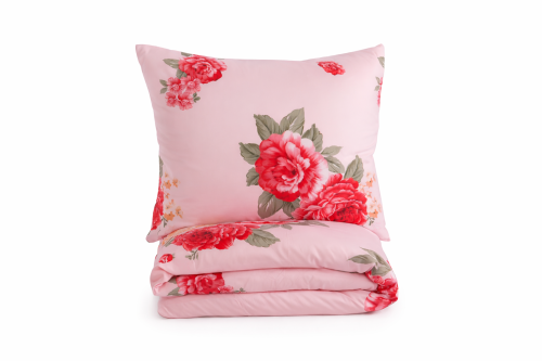 POSCIEL BAWELNIANA 200x200 KWIATY ROZA -elegancka-posciel-200x200-w-czerwone-roze-cotton-market