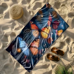 Ręcznik Plażowy 100x180 cm – Mikrofibra – Motyle