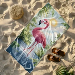 Ręcznik Plażowy 100x180 cm – Mikrofibra – Flaming