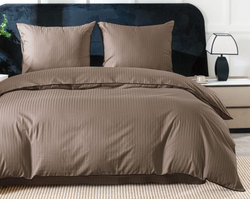 komplet poscieli, posciel, bawelna 100%, adamaszek premium, braz, 160x200