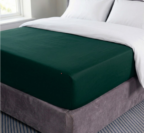 przescieradlo 160x200 , 100% bawelna , zakladka 25cm, butelkowa zielen,