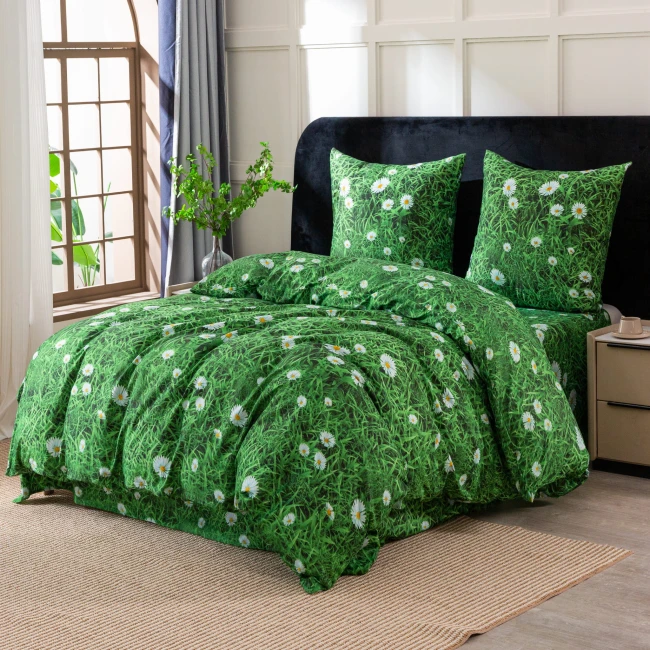 elegancka-sypialnia-king-size-aranżacja-z-posciela-w-stokrotki