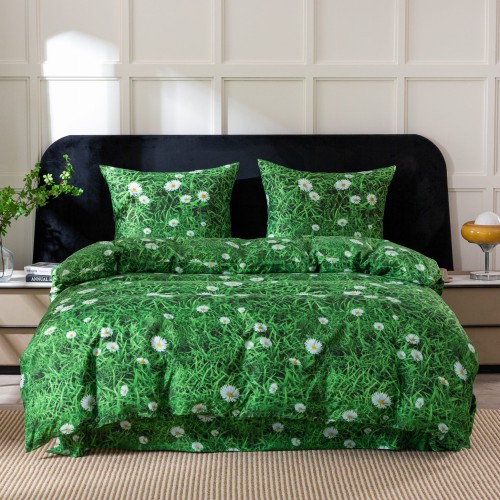 energetyczna-zielona-posciel-200x200-motyw-stokrotki-cotton-market