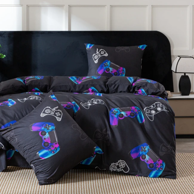 POSCIEL BAWENIANA 140x200 THE GAME,KONSOLA, GRA, joystick-5P
