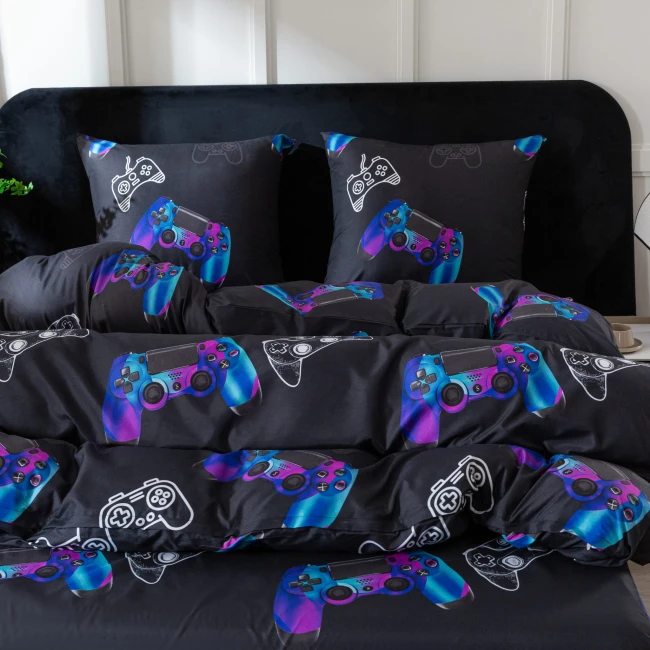 POSCIEL BAWENIANA 140x200 THE GAME,KONSOLA, GRA, joystick-5P