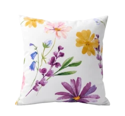 Poszewka 40x40 malowane kwiaty