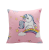 poszewka 40x40 jednorozce little unicorn tecza rozowy serduszka   bawelniana poszewka na jasiek cotton market