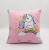 poszewka 40x40 jednorozce little unicorn tecza rozowy serduszka   bawelniana poszewka na jasiek cotton market