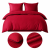 Hotelowa czerwony.komplet poscieli, posciel, bawelna 100%, adamaszek premium, czerwona, 160x200