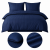 Hotelowa granatowy.komplet poscieli, posciel, bawelna 100%, adamaszek premium, granat, 160x200