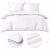 Hotelowa biały.komplet poscieli, posciel, bawelna 100%, adamaszek premium, biała, 160x200