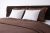 Pościel Premium z Bawełny 140x200 z Brązową Falbaną
