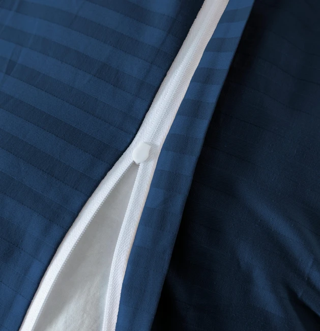Hotelowa granatowy.komplet poscieli, posciel, bawelna 100%, adamaszek premium, granat, 220x200