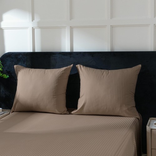 Hotelowa beż.komplet poscieli, posciel, bawelna 100%, adamaszek premium, braz, 160x200