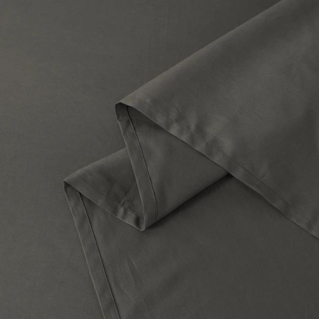 Przescieradlo bawelniane bez gumki 250x250 ciemno szare  100% Bawełna