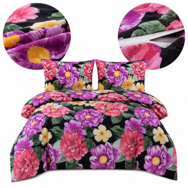 Posciel bawelniana kolorowa-posciel-140x200-nadruk-3d-raj-plaza-palmy-cotton-market
