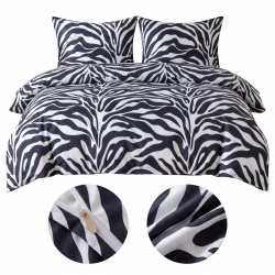 Pościel 140x200 + 2  poszewki 70x80 Komplet pościeli ZEBRA