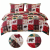 przytulna-posciel-200x200-canada-czerwona-krata-jelenie-cotton-market