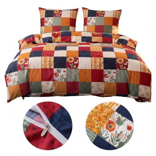 Posciel bawelniana 140x200 klasyczna-posciel-140x200-wzor-krata-szara-cotton-market.png